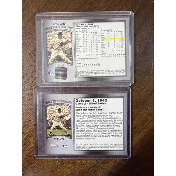 STAN MUSIAL 2003 Topps World Series Highlights St. Louis Cardinals #WSA-SM Error - Picture 6 of 7